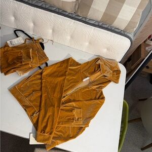 Fabletics velvet two piece set